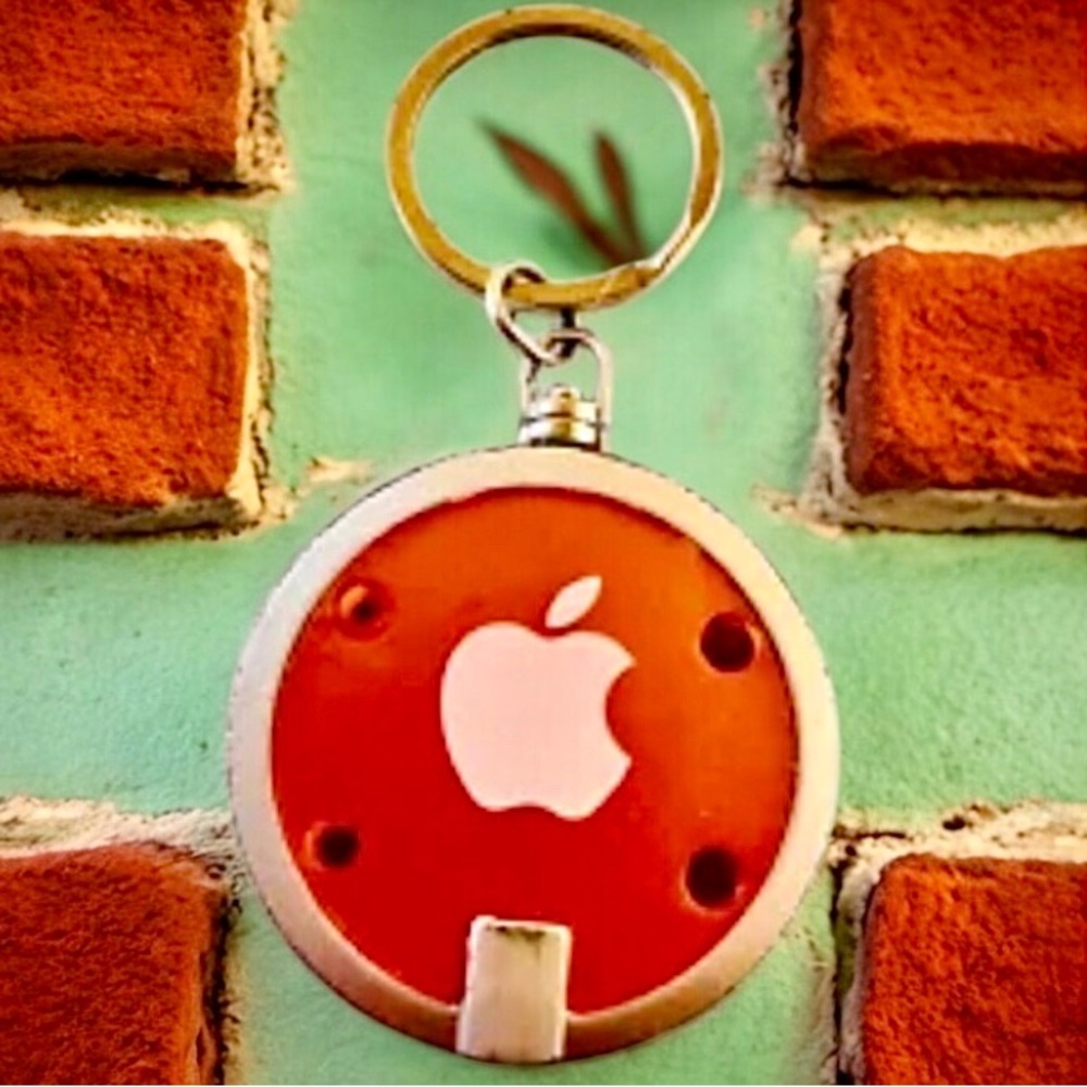 Apple Computer Logo Keychain & Mini LED Flashlight used AS IS - Picture 2 of 10